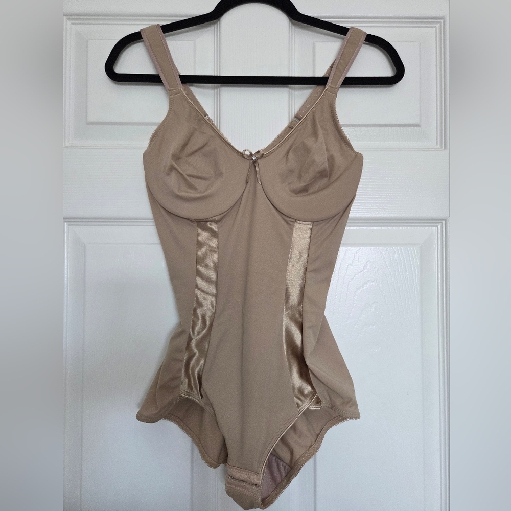 Beige Shapewear with Satin Accents